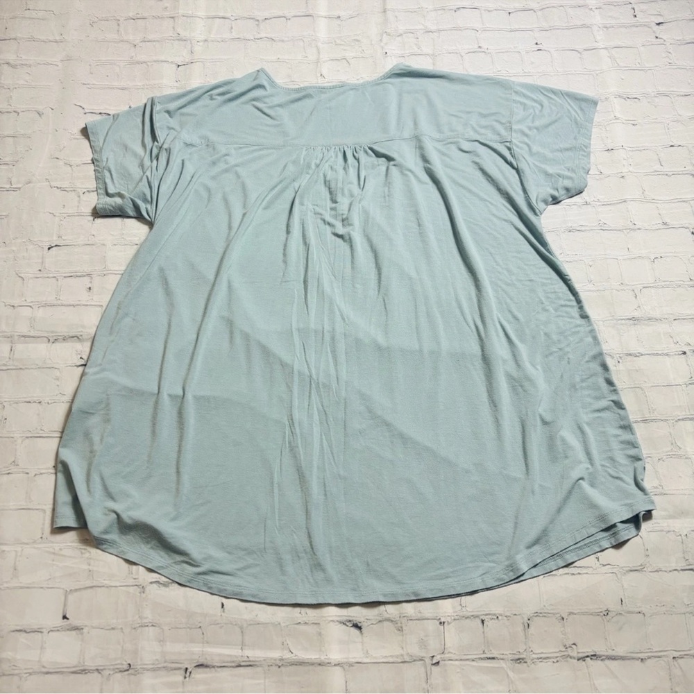 Soma Scoop Neck T-Shirt Short Sleeve Tee Sleep Lounge Women’s Size XL Blue - Picture 8 of 9